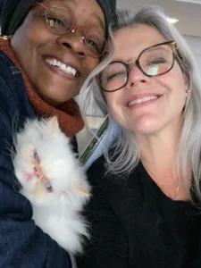 "The Breeder Lucy Appel with her client delivering a kitten in Washington, D.C. on November 3 2019