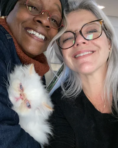 "The Breeder Lucy Appel with her client delivering a kitten in Washington, D.C. on November 3 2019